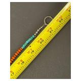 Sterling Silver Turquoise & Coral Bead Necklace 21"