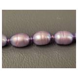 8" Lavender Pearl Bracelet With Sterling Silver Clasp