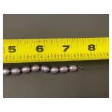 8" Lavender Pearl Bracelet With Sterling Silver Clasp