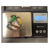 Multicolor Gemstone Bracelet 925 Silver Intricate Design