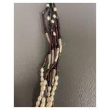 Handcrafted Beaded Necklace with Sterling Silver Butterfly Pendant