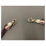 Handcrafted Beaded Necklace with Sterling Silver Butterfly Pendant