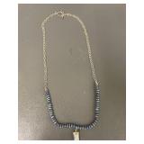 Blue Stones and Sterling Silver Necklace