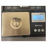 Vintage Sterling Silver Turquoise Feather Ring