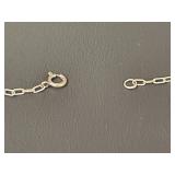 Sterling Silver Necklace with Blue Stones