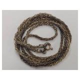 Sterling Silver Rope Chain Necklace 925 Italy