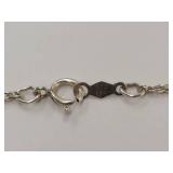 Sterling Silver Necklace with Glass Bead