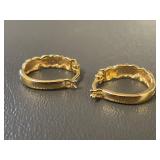 Gold-Plated 925 Sterling Silver Hoop Earrings