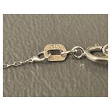 Sterling Silver Heart Pendant Necklace Italy