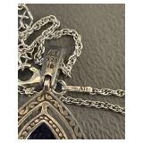 Sterling Silver Amethyst Pendant Necklace ATI 925
