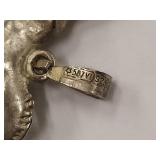 Sterling Silver Horse Clip Pendant 925 Intricate Design