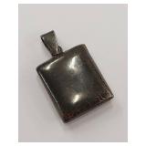 Vintage Sterling Silver Monogram Locket Pendant