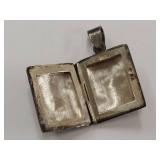 Vintage Sterling Silver Monogram Locket Pendant