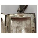 Vintage Sterling Silver Monogram Locket Pendant