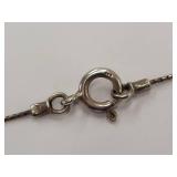 Sterling Silver Flower Pendant Necklace with Pearl