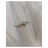 925 Sterling Silver Pearl Ring Minimalist Design