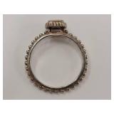 925 Silver Ring with Red Gemstone