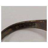 Vintage Marquise Mother of Pearl Sterling Silver Ring