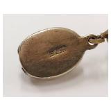 Vintage Turquoise Chip Bead Necklace With Sterling Silver