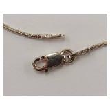 Elegant Sea Foam Green Glass Pendant with 925 Sterling Silver