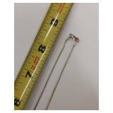 Elegant Sea Foam Green Glass Pendant with 925 Sterling Silver