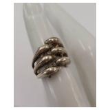 Unique Vintage 925 Silver Wrap Dolphin Motif Ring