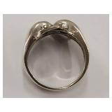 Unique Vintage 925 Silver Wrap Dolphin Motif Ring