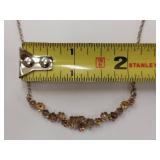 Elegant Gold Toned Sterling Silver Floral Necklace