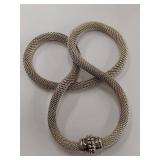 Stockto Sterling Silver Mesh Necklace