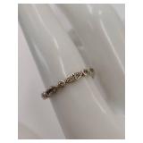 Sterling Silver Ring with Elegant Bezels and Round Accents