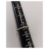 Sterling Silver Ring with Elegant Bezels and Round Accents