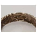 Vintage Mexico Sterling Silver Ring with Colorful Heart inlay