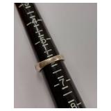 Elegant Silver Band with Blue Stones Ring