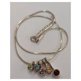 Multi-Gemstone Sterling Silver Necklace