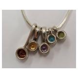 Multi-Gemstone Sterling Silver Necklace