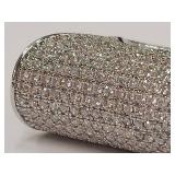 Stunning Silver-Tone Pave Statement Ring