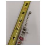 Silver-Tone Charming Heart Pandora Style Bracelet