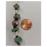 Vintage Artisan Necklace with Metal Tribal Pendant