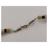 Vintage Artisan Necklace with Metal Tribal Pendant