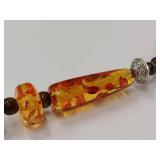 Huge Statement Handcrafted Resin & Wood Bead Necklace