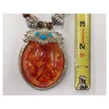 Huge Statement Handcrafted Resin & Wood Bead Necklace