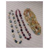 Colorful Beaded Costume Jewelry Necklaces