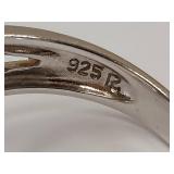 Gold-Tone Flower Design Ring with Sterling Silver Band