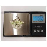 Sterling Silver Luna Moth Design Enamel Earrings