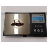 Sterling Silver Vintage Fan Shape Earrings Screw Back