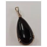 Djoy Sterling Silver Black Teardrop Pendant 925