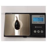 Djoy Sterling Silver Black Teardrop Pendant 925