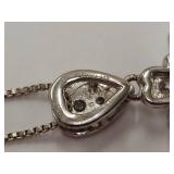 Designer Glamira "Moncoeur" Sterling Silver Ruby Pendant Necklace