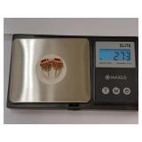 Gold-Tone Sterling Silver Red Gemstone Stud Earrings