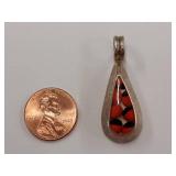 Vintage Sterling Silver Teardrop Pendant 950
